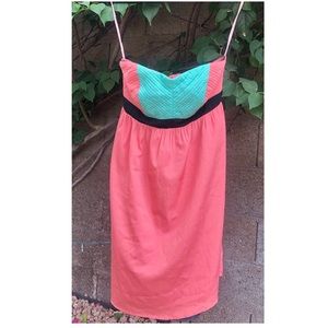 Band of Gypsies Pink & Mint Strapless Dress